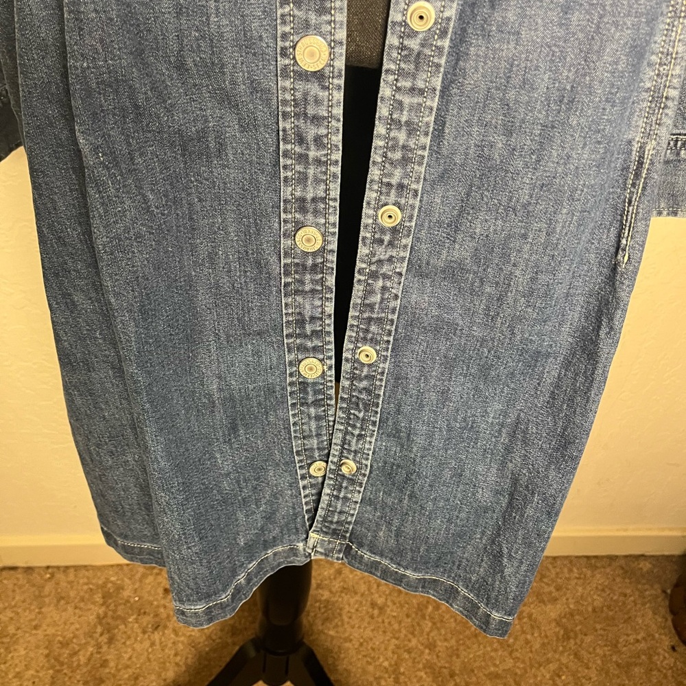 Levi's Blue Denim Long Sleeve Dress and/or Light Weight Coat in 2X - Picture 8 of 10